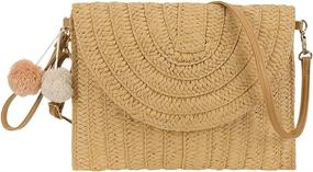 img 4 attached to Shoulder Crossbody Handmade Envelope Hand Woven Women's Handbags & Wallets for Shoulder Bags