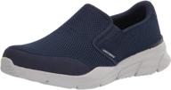 👞 skechers equalizer krimlin charcoal loafer: stylish men's shoes with loafer & slip-on comfort logo