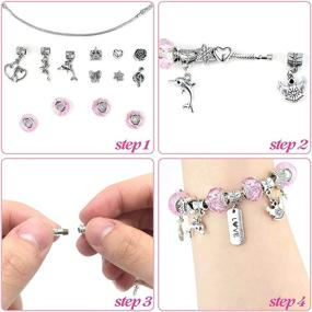 img 2 attached to Lenski Gifts: Unicorn Charm Bracelet Making Kit for Teenage Girls - Jewelry Making Supplies and Beads Set, Ideal for Girls Ages 8-12, Perfect Party Favor, Christmas Gift, DIY Arts and Crafts