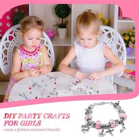 img 3 attached to Lenski Gifts: Unicorn Charm Bracelet Making Kit for Teenage Girls - Jewelry Making Supplies and Beads Set, Ideal for Girls Ages 8-12, Perfect Party Favor, Christmas Gift, DIY Arts and Crafts