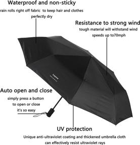 img 1 attached to ☂️ Ultimate Protection: Leyeve Windproof Umbrella with Anti-UV Shield