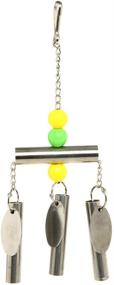 img 2 attached to 🐦 QBLEEV Stainless Steel Bell Bird Toys - Hanging Chew Bead Toy for Macaw, African Greys, Small Cockatoo, Parakeet, Cockatiels - Bird Cage Accessories