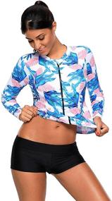 img 1 attached to Foryingni Womens Printed Swimsuit Athletic Women's Clothing