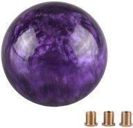 🌌 purple nebula cloud round shift knob - universal fit for honda, toyota, mazda, nissan, acura - manual & automatic - 5-speed & 6-speed logo