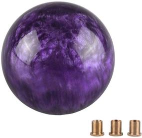 img 4 attached to 🌌 Purple Nebula Cloud Round Shift Knob - Universal Fit for Honda, Toyota, Mazda, Nissan, Acura - Manual & Automatic - 5-Speed & 6-Speed