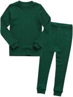vaenait baby kids' soft and comfy modal tencel sleepwear set for boys and girls - 12m-12y, shirring solid pajamas logo