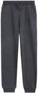 👖 comfy unacoo fleece sweatpants: versatile boys' clothing for casual & active wear logo