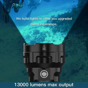 img 2 attached to Wurkkos 13000lm Scuba Diving Light: Ultimate Waterproof LED Submarine Flashlight for Outdoor Adventure - Includes Batteries!