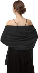 img 3 attached to Womens Bridal Chiffon Evening Occasion Women's Accessories in Scarves & Wraps