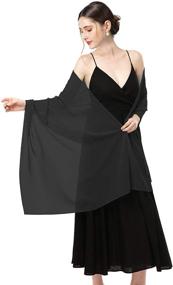 img 4 attached to Womens Bridal Chiffon Evening Occasion Women's Accessories in Scarves & Wraps