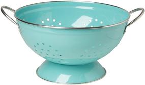 img 4 attached to 🌀 Now Designs Turquoise Metal Colander, 3-Quart