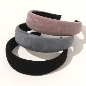 img 1 attached to 🎀 Ivyu Headbands for Women - Fashionable Hair Accessories in Black, Pink, and Gray - Non-Slip Diademas Para Mujer De Moda Hairbands for Girls - Perfect Gift for Women