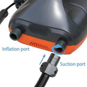 img 1 attached to 🏄 Rokia R Paddle Board Pump: 12V DC SUP Electric Air Pump with 20 PSI Inflation/Deflation Device