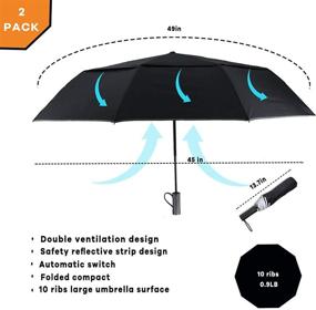 img 2 attached to 🌂 Stay Protected with the MRTLLOA Compact Umbrella: Windproof and Collapsible