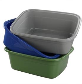 img 4 attached to Set of 3 Ggbin 18 Quart Dish Pans/Wash Basins