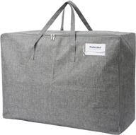 📦 polecasa 105l extra large storage bag: heavy duty moving tote with reinforced handles, zippers, and tag pocket - no smell, lead-free closet organizers for blankets, clothes, comforters, pillows логотип