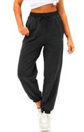 👖 high waisted women's cotton sweatpants with pockets - athletic fit joggers for lounge and jogging логотип