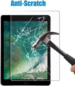 img 2 attached to 📱 iPad Air 9.7 inch Screen Protector - Jusney Tempered-Glass Film for iPad Air 1, 2, 6th/5th Gen, 2017/2018 & iPad Pro 9.7-Inch (2 Packs)