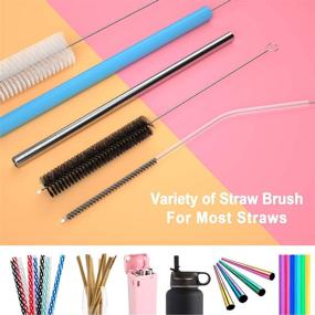 img 1 attached to 🧼 15Pcs Food Grade Multi-purpose Bottle Brushes Set for Efficient Cleaning - Cleaner Brush with Straw Brush, Bottle Brush, Blind Duster, Pipe Cleaner, Small & Long, Soft & Stiff Kit for Baby Bottles, Nipples, Tubes, Jars, Bird Feeders