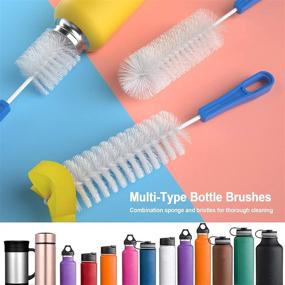 img 3 attached to 🧼 15Pcs Food Grade Multi-purpose Bottle Brushes Set for Efficient Cleaning - Cleaner Brush with Straw Brush, Bottle Brush, Blind Duster, Pipe Cleaner, Small & Long, Soft & Stiff Kit for Baby Bottles, Nipples, Tubes, Jars, Bird Feeders