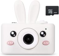 📷 abdtech rabbit kids camera - rechargeable digital cameras with shockproof bunny cover - toy cameras for girls and boys 5-10 years old - includes 16gb sd card - ideal birthday and halloween presents logo