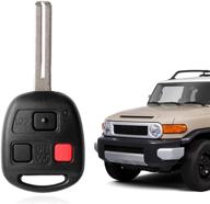 vofono бесключевой пульт ду автомобильного ключа для замены для toyota land cruiser 2003-2007, fj cruiser 2008-2009 (номер детали hyq1512v, оригинальная запчасть 89070-60090) логотип