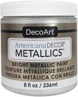 🎨 decoart ameri deco mtlc americana decor metallics 8oz pearl - premium quality craft paint for stunning metallic finish - 8 fl oz (pack of 1) logo