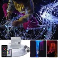 🌈 10w rgbw fiber optic sensory lights for autism sensory room with twinkle, music response, bluetooth app control - akepo fiber optic light engine (3x0.75mm) flash point cable, 50pcs of 6.5ft/2m in length логотип