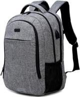 backpack computer laptops charging resistant logo