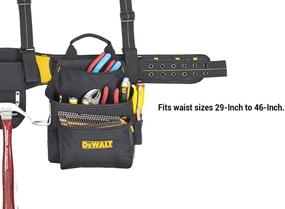 img 1 attached to DEWALT DG5617 20-Pocket Pro Framer's Combo Apron Tool Belt with Yoke-style Suspenders in Black Leathercraft