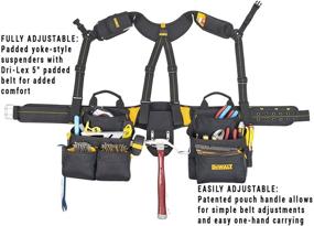 img 3 attached to DEWALT DG5617 20-Pocket Pro Framer's Combo Apron Tool Belt with Yoke-style Suspenders in Black Leathercraft