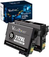 🖨️ affordable valuetoner remanufactured ink cartridge for epson 212xl - xp 4105/4100, wf 2830/2850 (black 2-pack) logo