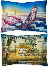 img 4 attached to 🌟 MyPillow Roll & Go Anywhere 2 Pack - Land of The Free/ with God All Things are Possible