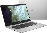 💻 asus chromebook c523na-dh02 15.6" hd nanoedge: renewed silver chromebook with intel dual core celeron, 4gb ram & 32gb storage logo