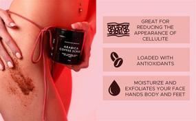 img 3 attached to BROOKLYN BOTANY Arabica Coffee Body Scrub - Moisturizing Exfoliator for Body, Face, Hands, and Feet - Erase Stretch Marks, Fine Lines, Wrinkles - Ideal Gifts for Women & Men - 10oz