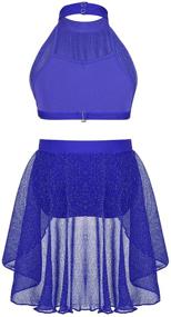 img 3 attached to 🩱 Yeahdor 2 Piece Girls' Contemporary Athletic Dance Skirts & Skorts