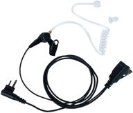 📞 caroo advance nipple covert acoustic tube bodyguard fbi earpiece - compatible with motorola walkie talkie 2 pin cp200, cls1410, etc. logo