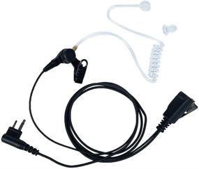 img 4 attached to 📞 Caroo Advance Nipple Covert Acoustic Tube Bodyguard FBI Earpiece - Compatible with Motorola Walkie Talkie 2 Pin CP200, CLS1410, etc.