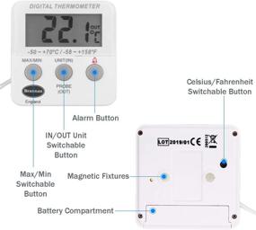 img 3 attached to Digital Freezer Thermometer Temperature Feature