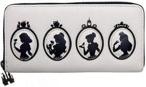 img 1 attached to 👑 Disney Princess Silhouette Quilted Zip-Around Wallet: Loungefly's Stylish Accessory