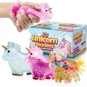 img 4 attached to Unicorn Squishy Fun: Discover YoYa Toys Beadeez Delight!