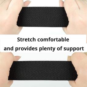 img 2 attached to 👖 Drizzte Mens Plus Size Cloth Belt: Stretch Fabric Black, 39-75 inch for Ultimate Comfort