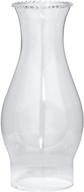 🔥 b&amp;p lamp clear glass crimped top chimney: 3"x 8 1/2" for oil & kerosene lamps logo