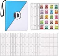 🔵 d dacckit 300 pockets binder holder for animal crossing mini amiibo cards: organize and protect your 300 acnh nfc tag game cards (blue) logo