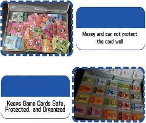 img 3 attached to 🔵 D DACCKIT 300 карманов для органайзера карт Animal Crossing Mini Amiibo: Организуйте и Защитите ваши 300 карт игры ACNH NFC тэгов (Синий)