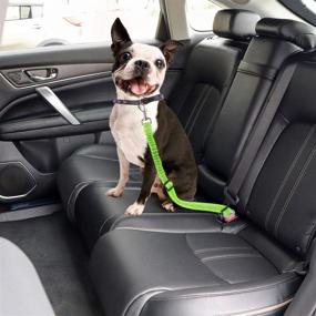 img 3 attached to 🐶 Voopet Dog Seat Belt - 2 Pack Adjustable Length, Heavy Duty & Elastic Pet Car Seat Belt Safety Leads for Pets - Vehicle Nylon Seatbelt Harness Dog Leash for Travel and Daily Use