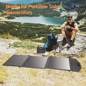 img 1 attached to 🔌 Upgraded Foldable Solar Charger: ALLWEI 60W Portable Solar Panel for Enhanced Compatibility with Jackery, Flashfish, BALDR, Rockpal, and More Portable Generator Power Stations. Equipped with Multi-Specification DC Adapters.