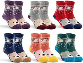 img 4 attached to 🧦 Cozy and Warm: Boys' Wool Socks for Winter - 6 Pairs Bundle