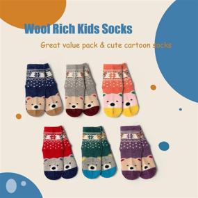 img 3 attached to 🧦 Cozy and Warm: Boys' Wool Socks for Winter - 6 Pairs Bundle