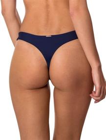 img 3 attached to RELLECIGA Womens Triple Strappy Bikini Bottoms Thong Women's Clothing for Swimsuits & Cover Ups